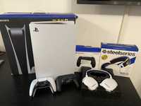 Playstation 5 Pachet: Consola+2 controllere+casti