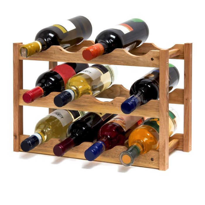 Suport pentru Vin din Lemn de Nuc ptr. 12 Sticle Elegant 28x42.5x21 cm