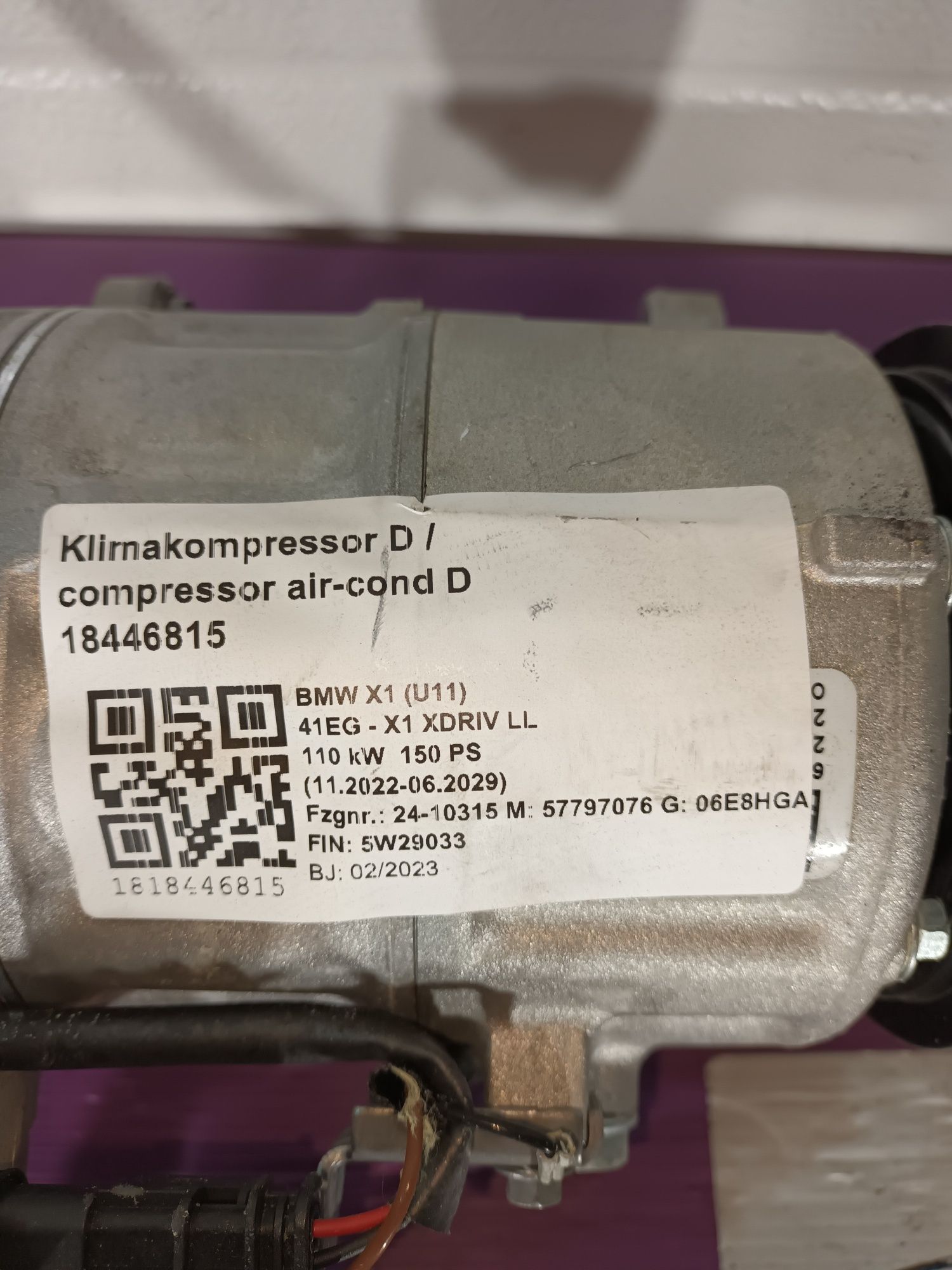 Compresor sistemul aer condiționat bmw x1 u11