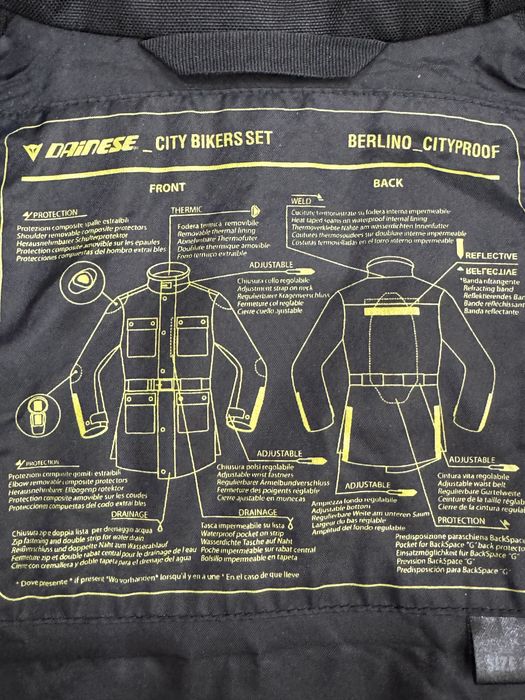 Мото, моторджийско DAINESE BERLİNO VERTİCAL DDRY / Водоустойчиво. М