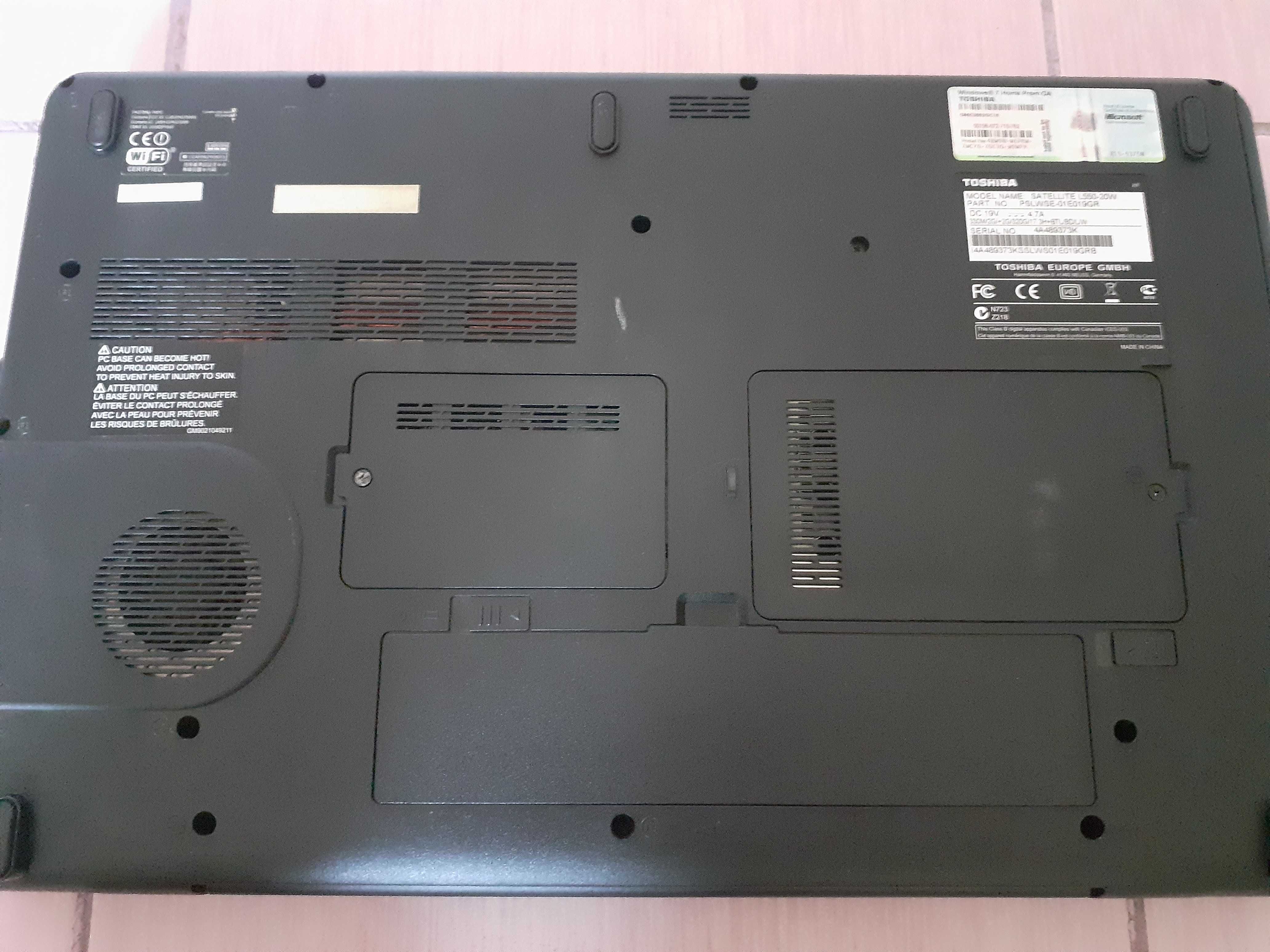 Лаптоп TOSHIBA SATELLITE L550-20W - 4 логически ядра