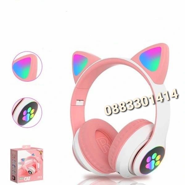 Светещи Безжични слушалки Коте Слушалки с уши
