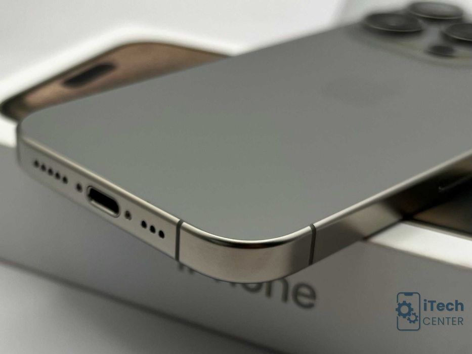 iPhone 15 Pro, 256GB, Natural, 100% батерия, ОТЛИЧЕН, 1г. ГАРАНЦИЯ