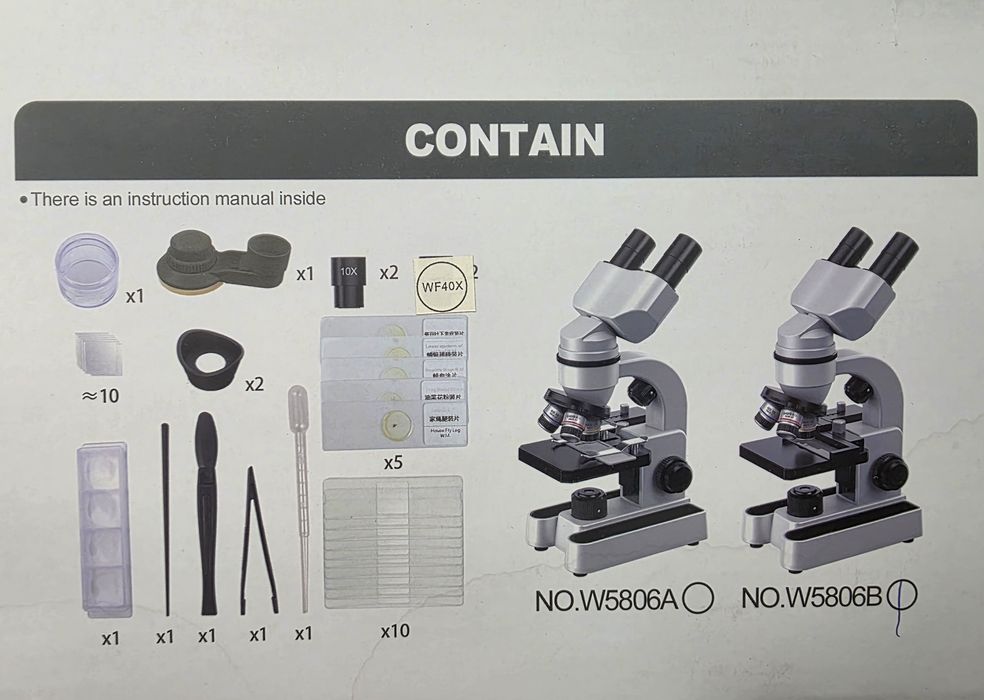 Образователен Микроскоп за Ученици и Студенти с х1600 Увеличение