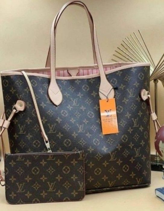 Geanta damă, model Neverfull/portofel simplu atasat