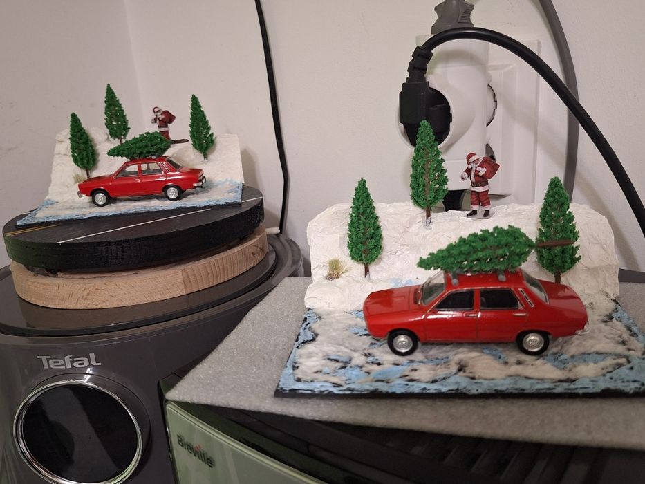 Diorama tematica iarna Mos Craciun