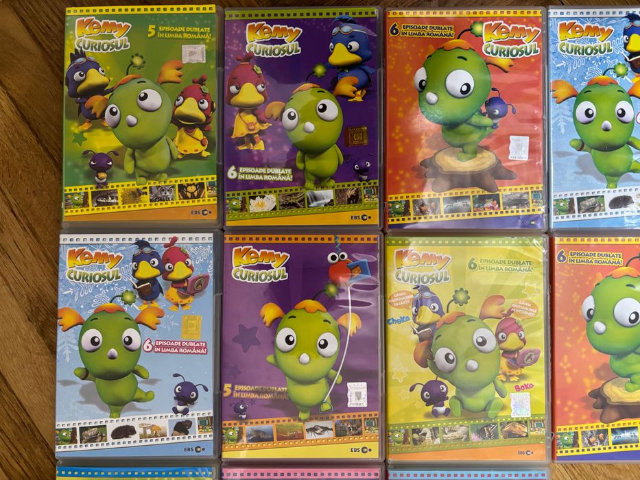 11 Buc DVD-uri Colectia Kemy Curiosul - Desene Animate Educative