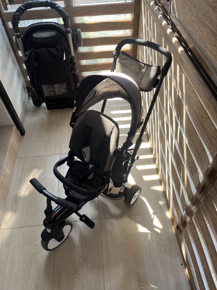 Smart Trike Tricicleta pliabila 7 in 1 pentru copii, Melange Grey