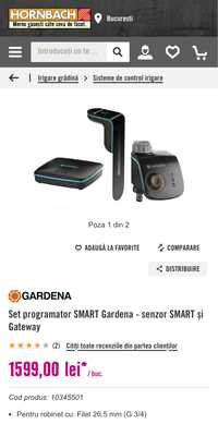 Set programator SMART Gardena - senzor SMART și Gateway