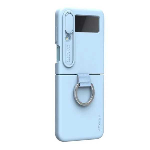 Силиконов калъф CamShield Silky за Samsung Galaxy Z Flip 4, 5G, син