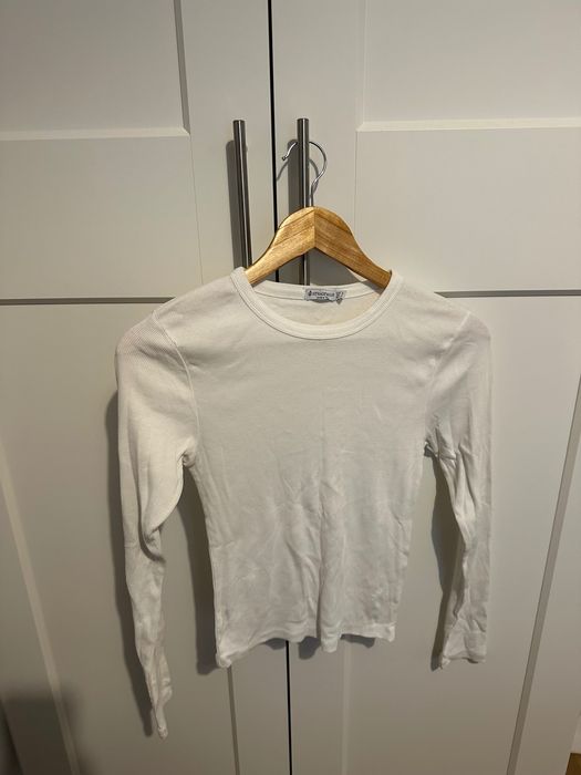 Pulover, M, Stradivarius, alb, damă