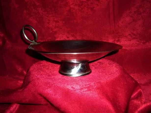Fructiera, centru masa, Art Deco Franta, inox, vintage