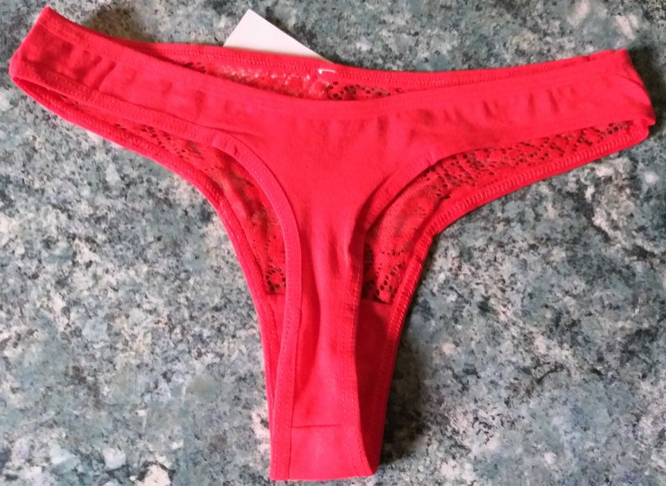 Chiloti tanga sexy fete/femei rosu aprins semitransparenti m. S/M(noi)