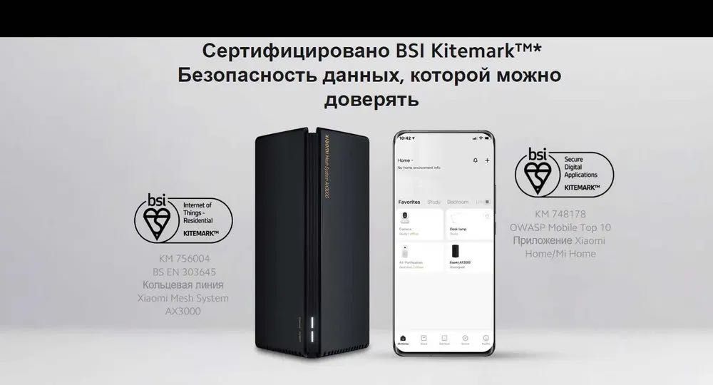 Xiaomi Mesh System Ax3000 (1 Башни) Wi-Fi роутер Global
