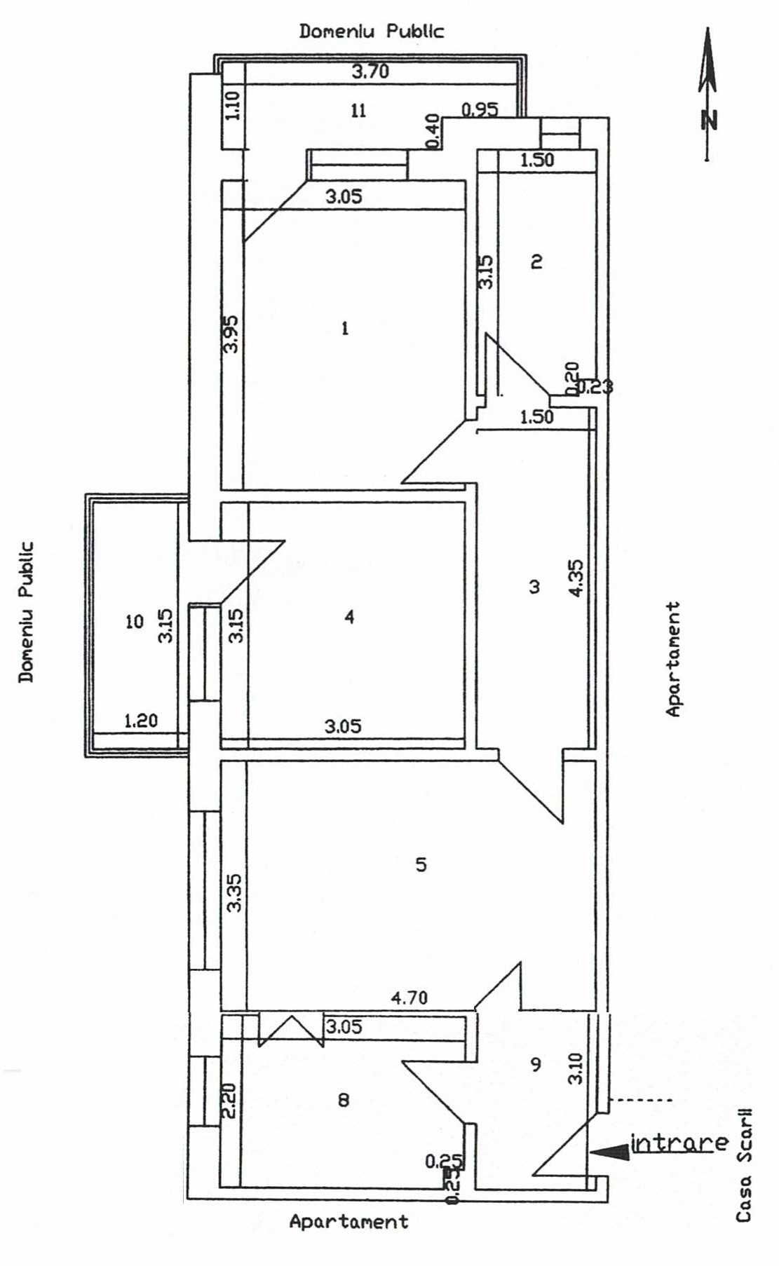 Proprietar, vând apartament 3 camere - Crihala - bloc D2