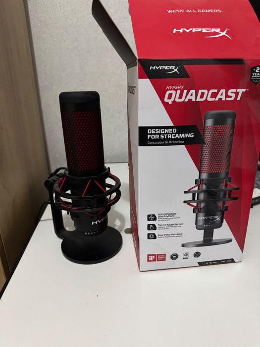 Микрофон для игр и стримов Hyperx Quadcast