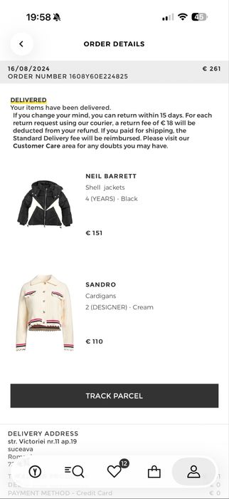 Geaca copii 4 Neil Barrett  noua