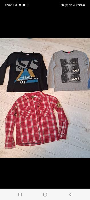 Lot haine baiat blugi bluza camasa marimea 134 140 9-10 ani