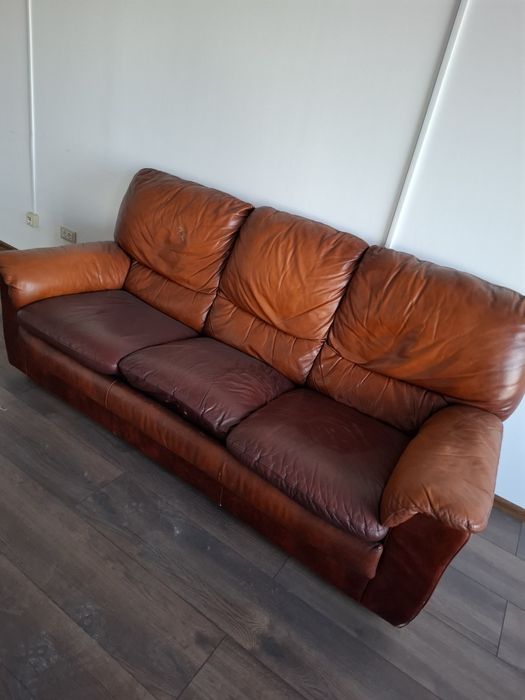 Super oferta, super preț!! Canapea  si fotolii din piele Mobexpert