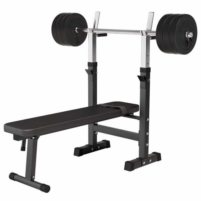 Set banca reglabila + greutati ciment 38kg