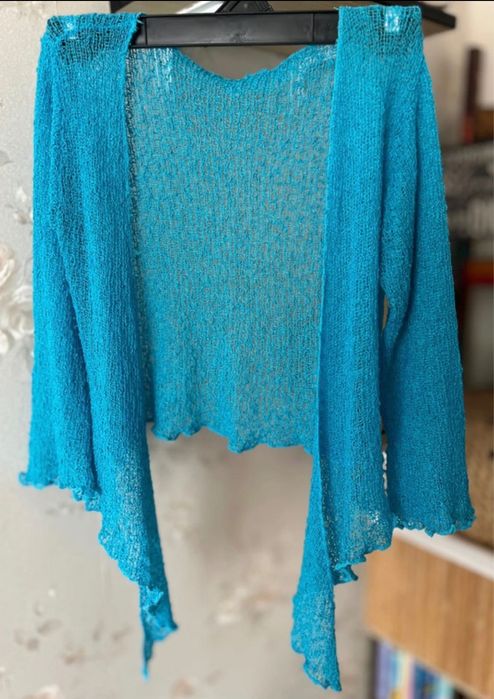 Cardigan/bolero turcoaz