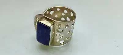 Оригинальное кольцо женское с ЛАЗУРИТ ом