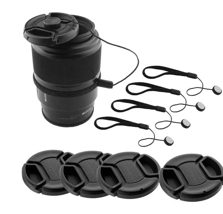 Капачка за обектив с корда , всички размери / Canon , Nikon , Sony