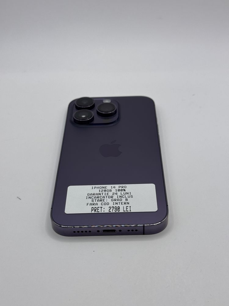 Magazin vinde iphone 14 pro 128gb 100% Grad A Garantie 24 luni