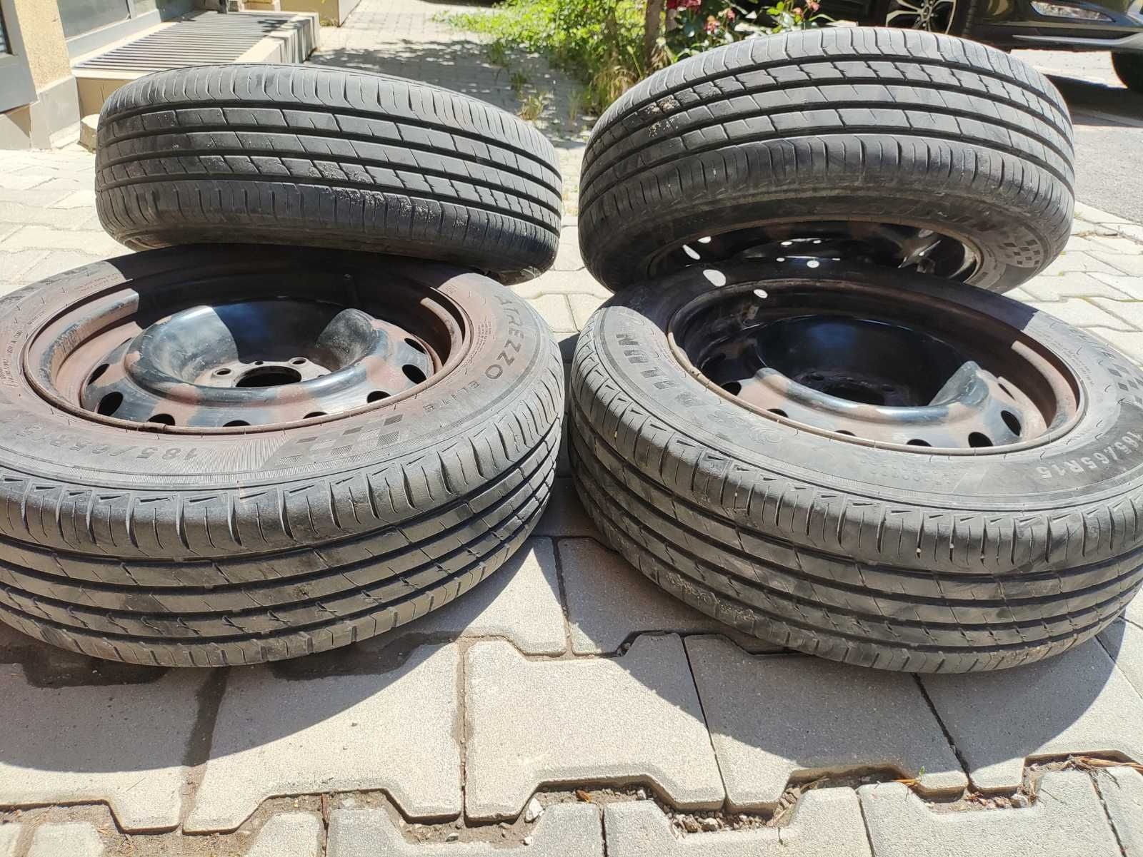 4бр. джанти 4x108 с гуми 185/65r15 DOT 2019