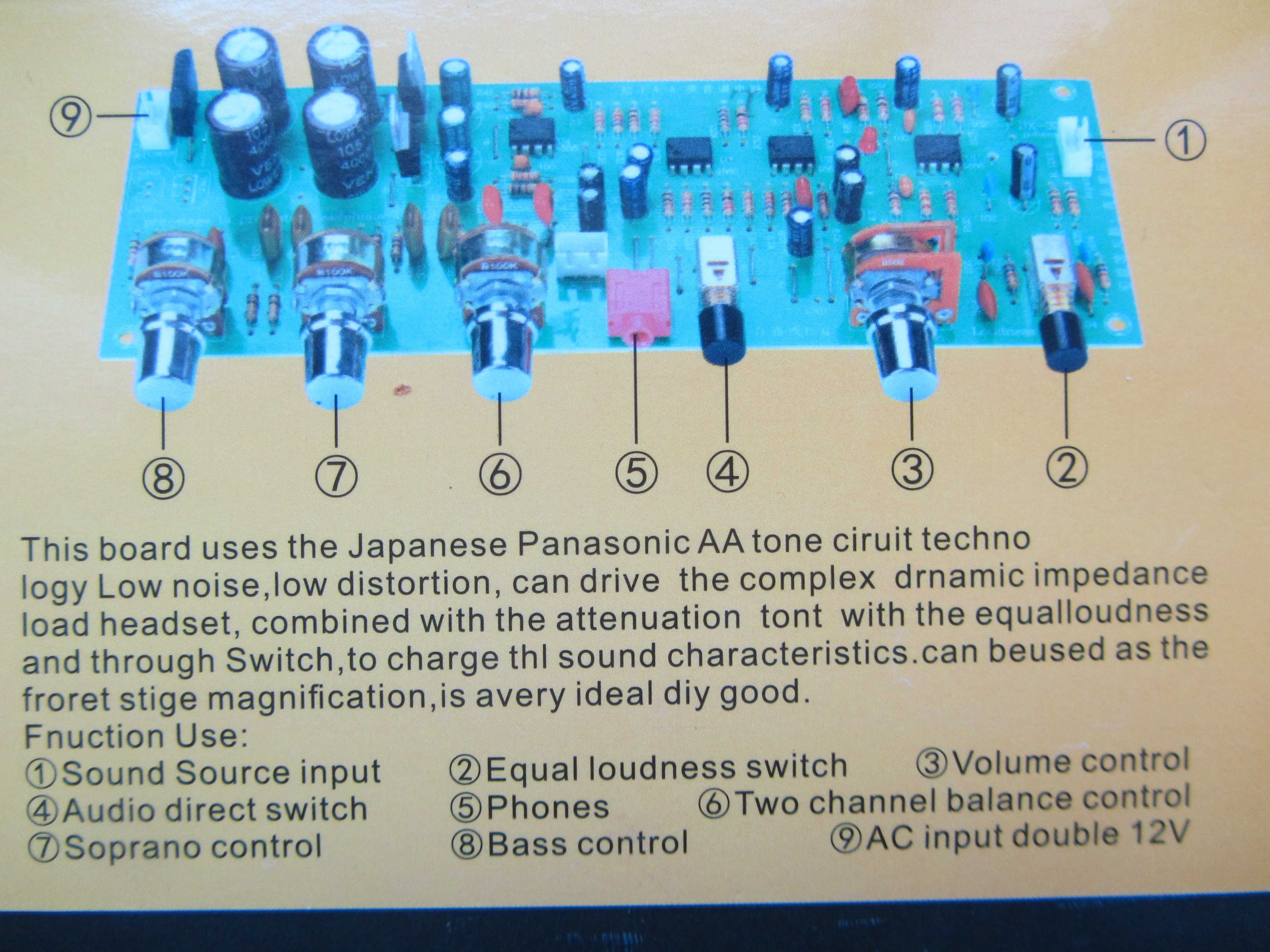 Preamplificator audio regulator compensare fiziologica loudness