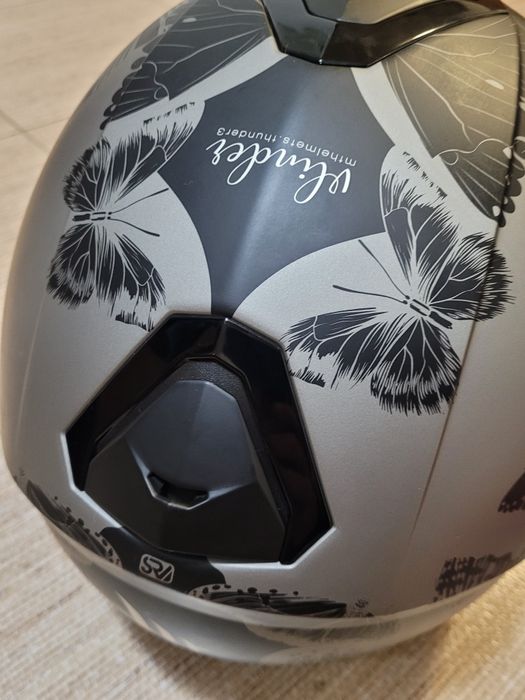 Casca Moto Mt Helmets Thunder 3 Sv Vlinder, Model fluturi, Negru/ Gri