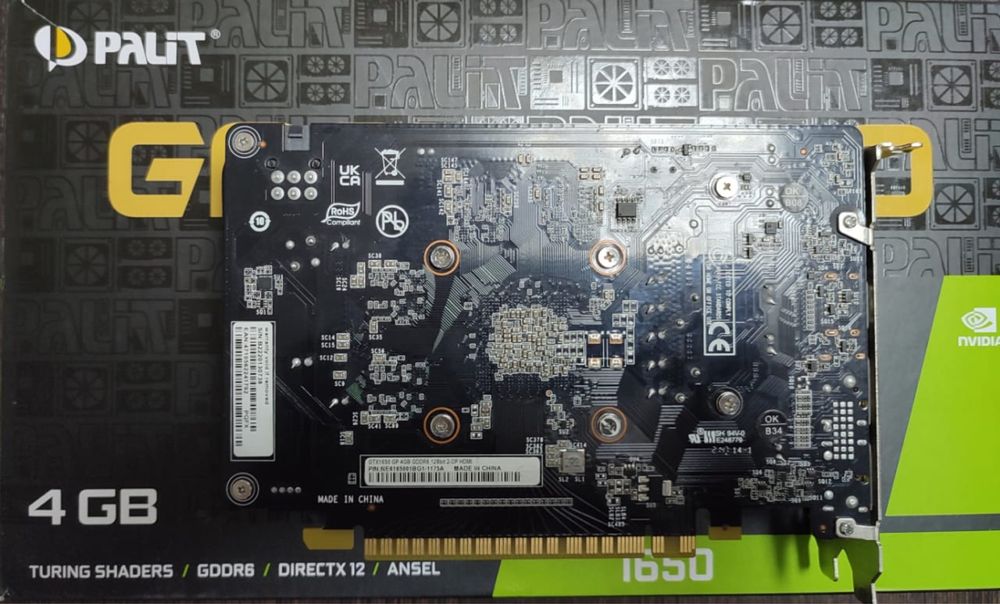 Видеокарта Palit gtx 1650 4gb