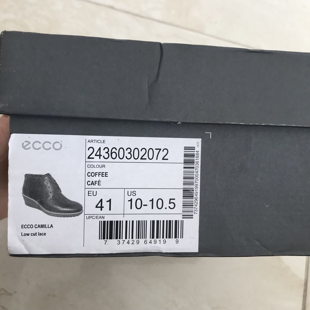 Дамски обувки боти ECCO 41 нови кафяви