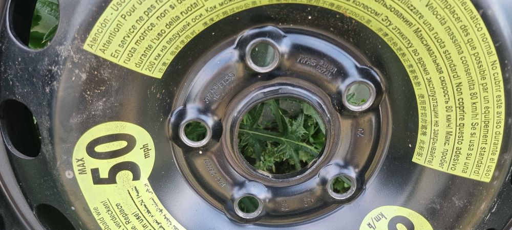 roata de rezerva slim originala vw golf 5, vw golf 6 vw touran 16 zoll