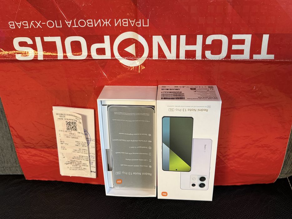 КАТО НОВ 256GB Redmi Note 13 Pro Гаранция Technopolis 2026г. Purple