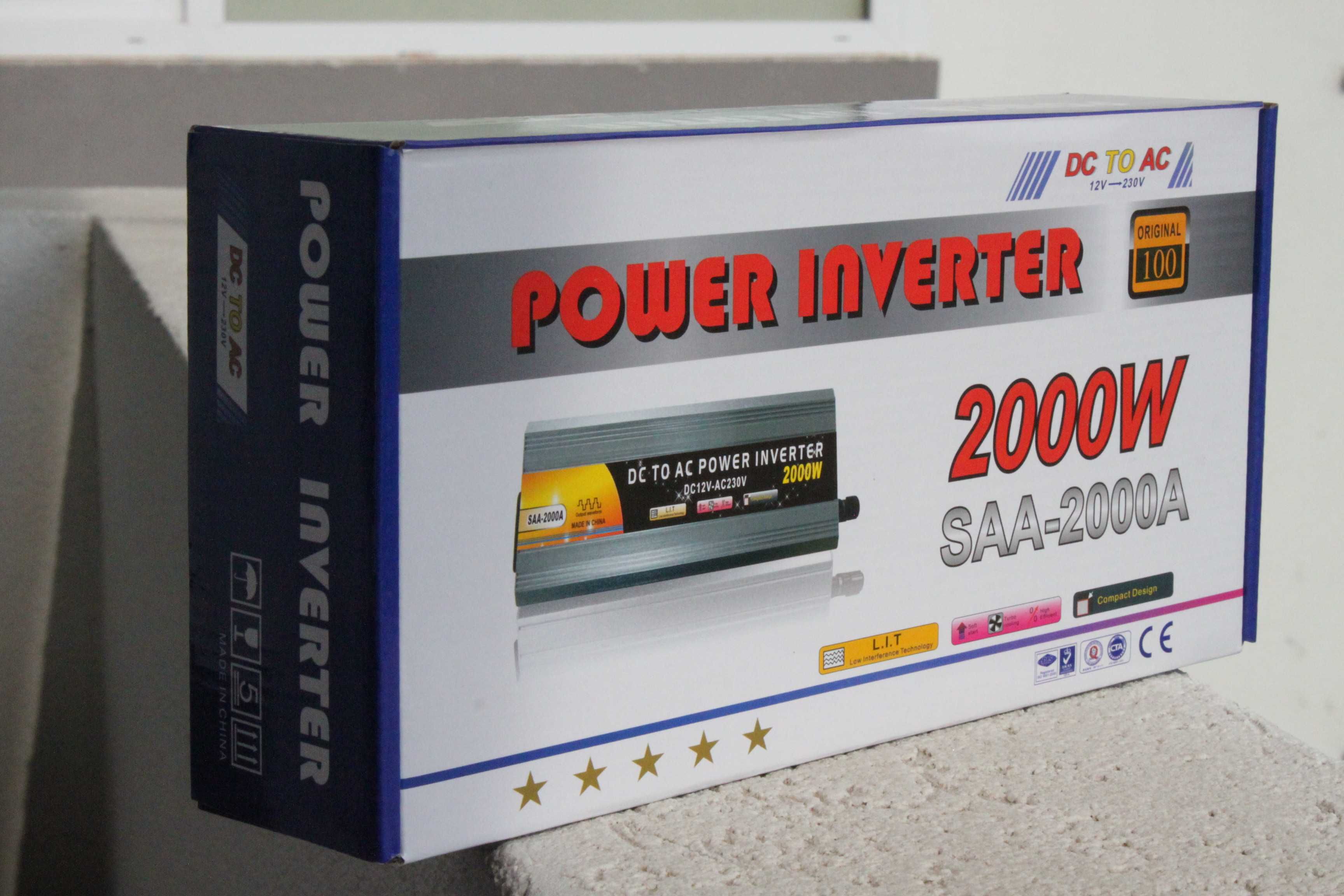 Invertor auto 2000W de la 12V la 220V