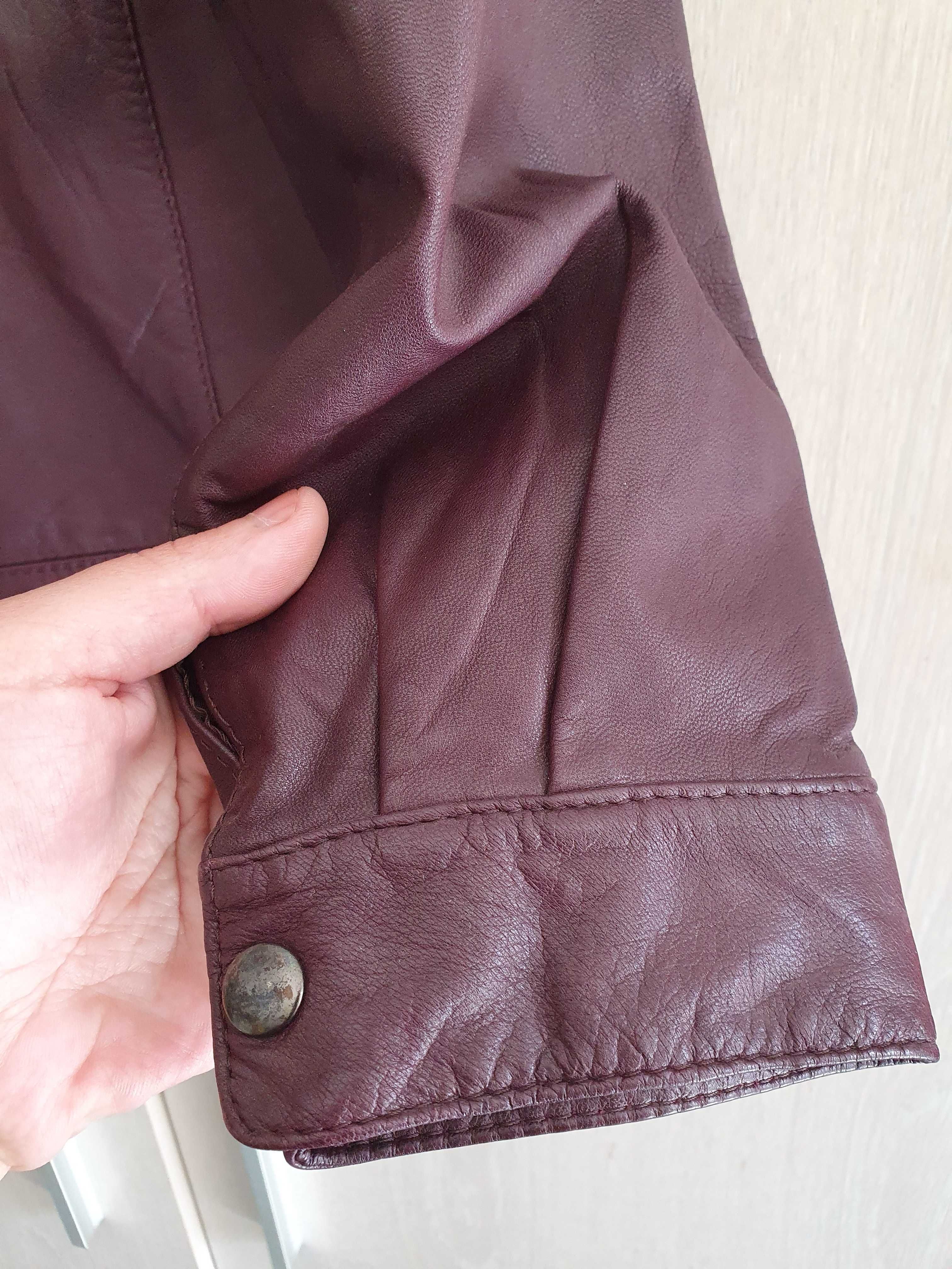 Geaca piele naturala barbati C&A stil bomber (Marime: 48/M)