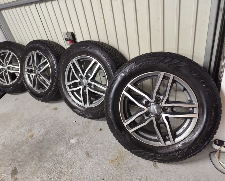 Roti jante Duster r16 Alutec + anvelope iarna 215 65 r16 nexen 5×114,3