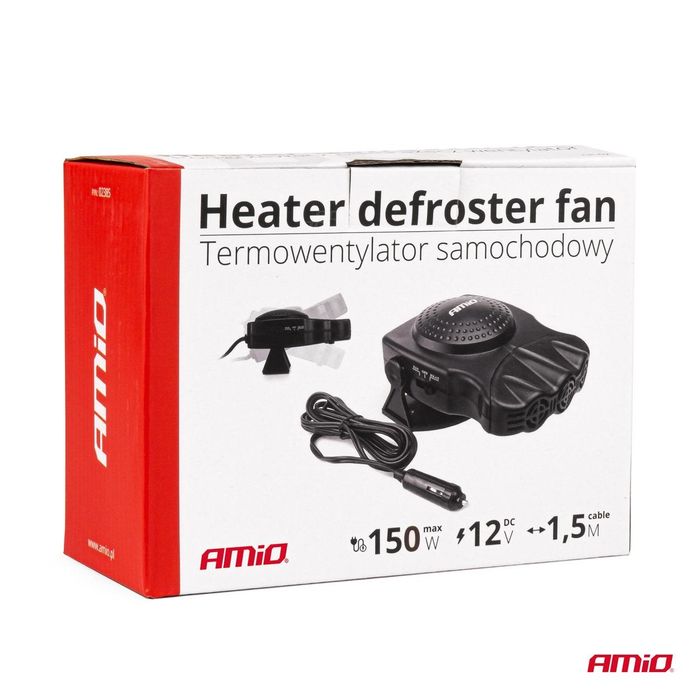 термовентилатор нагревател за автомобил  amio -12v 150w 02385