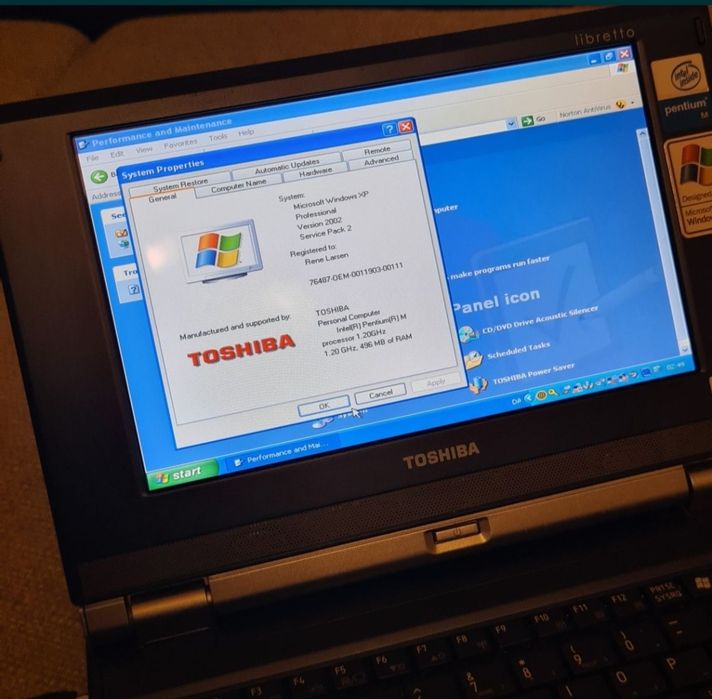Toshiba Libretto U100 Laptop Ultra Portabil Retro Vechi Vintage