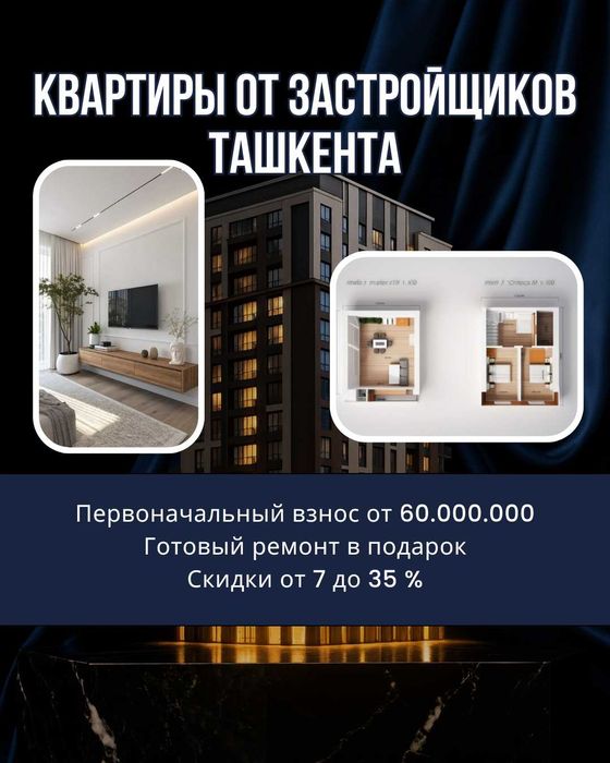 Квартиры с ремонтом от Застройщика выгодные условия, Ипотека