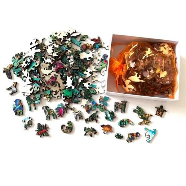 Дървени пъзели с животни - Различни видове