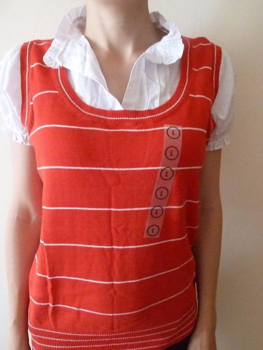 Bluza tip camasa cu vesta noua cu eticheta (100%bumbac)