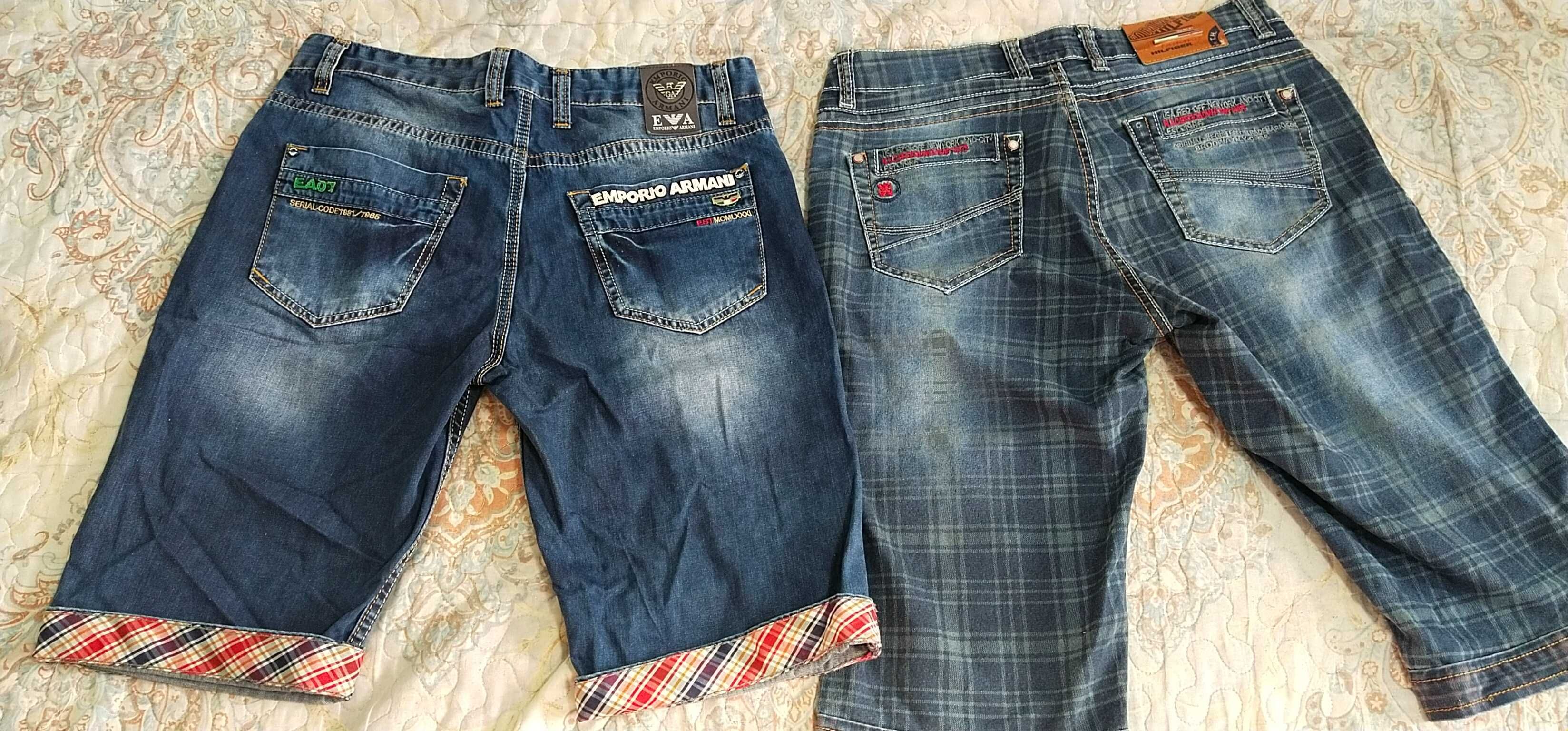 Шорты штаны Armani,EA7 Tommy Hilfiger.Бренд Унисекс.Натурал.