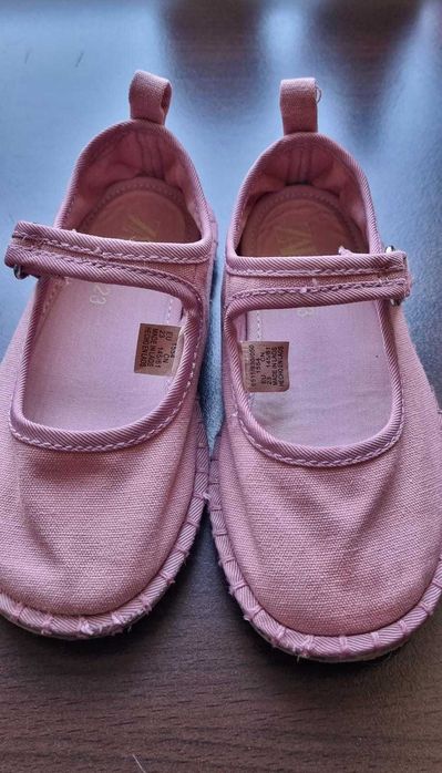 Vand sandale/balerini fetite, material textil, Zara, masura 23
