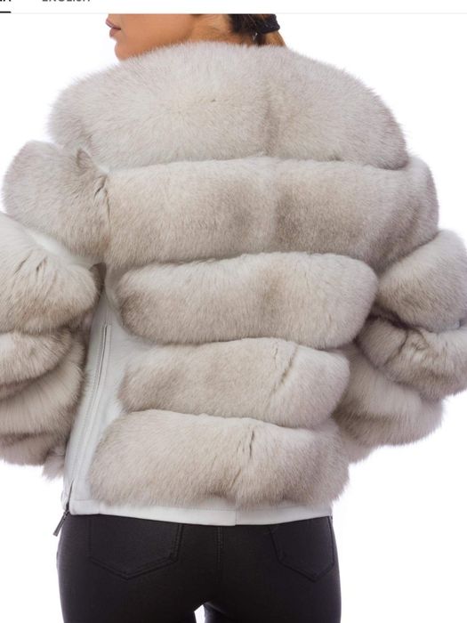 Haina jacheta blana vulpe