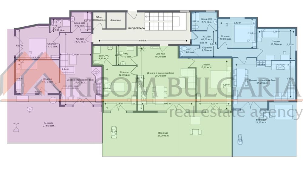 3-стаен в Варна-Бриз площ 79