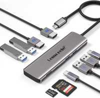 Lemorele USB C към двоен HDMI адаптер, 10-в-1