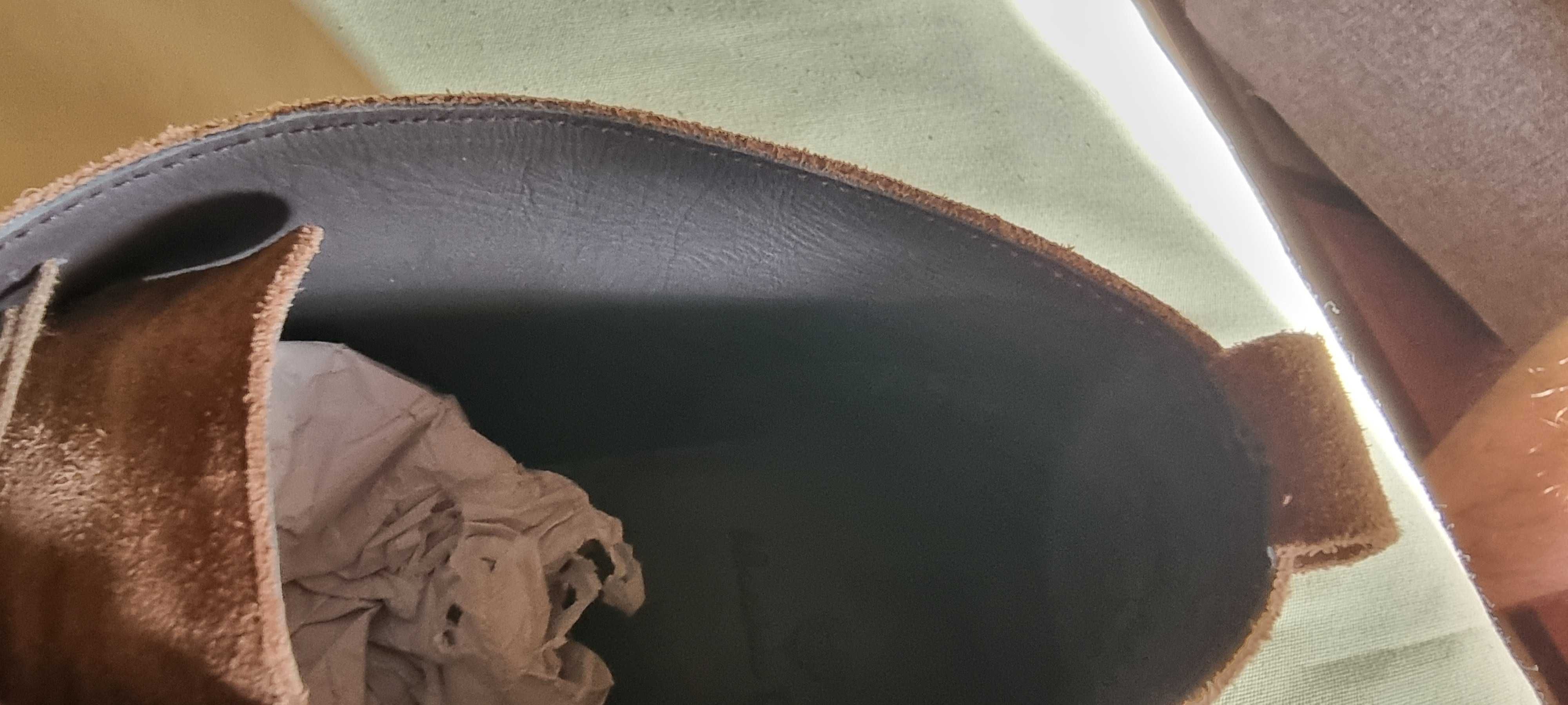 Мъжки кожени боти обувки Massimo Dutti 42