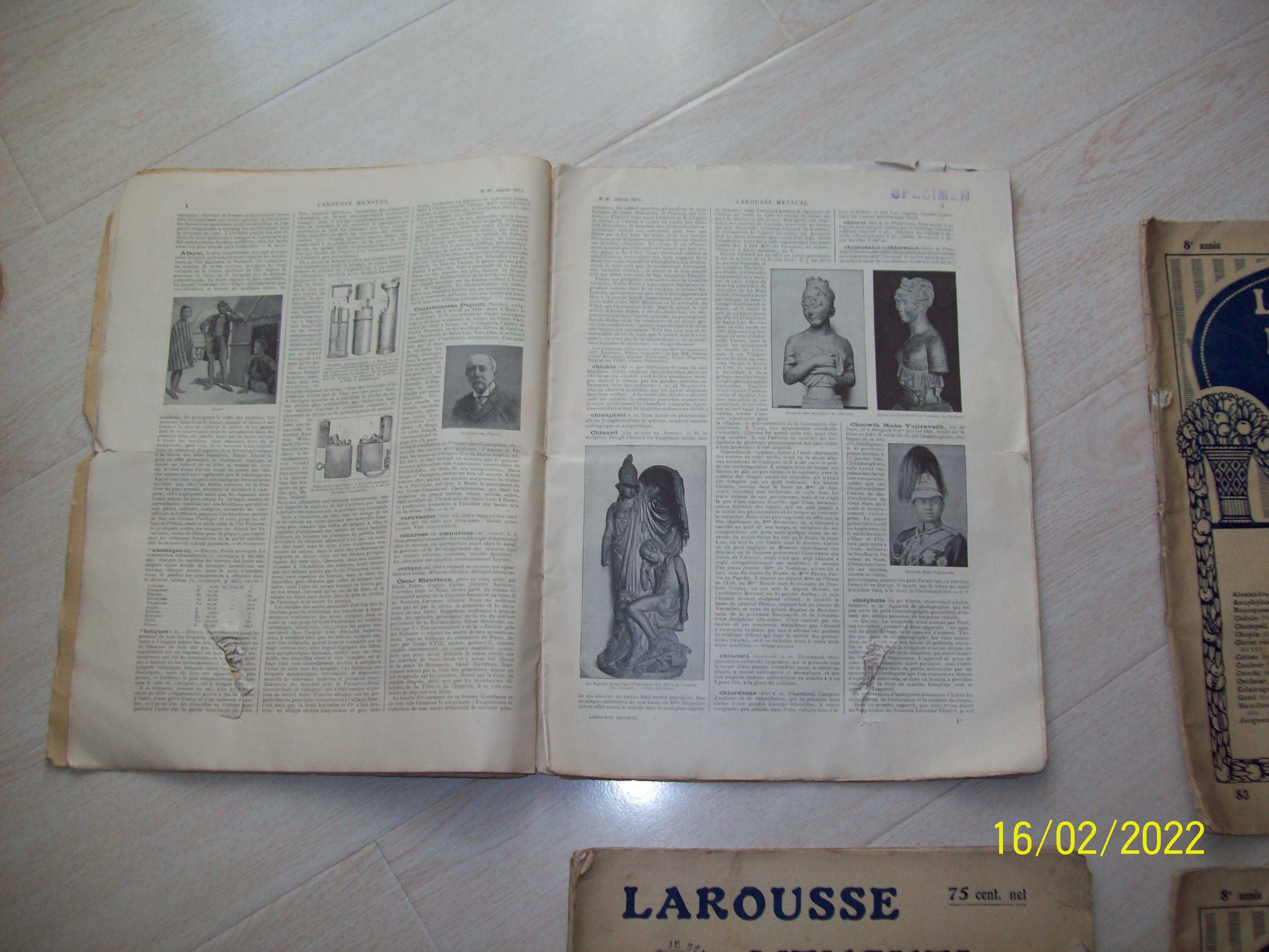 Vintage 1911  lot 4 reviste vechi revista  Larousse Mensuel Illustre